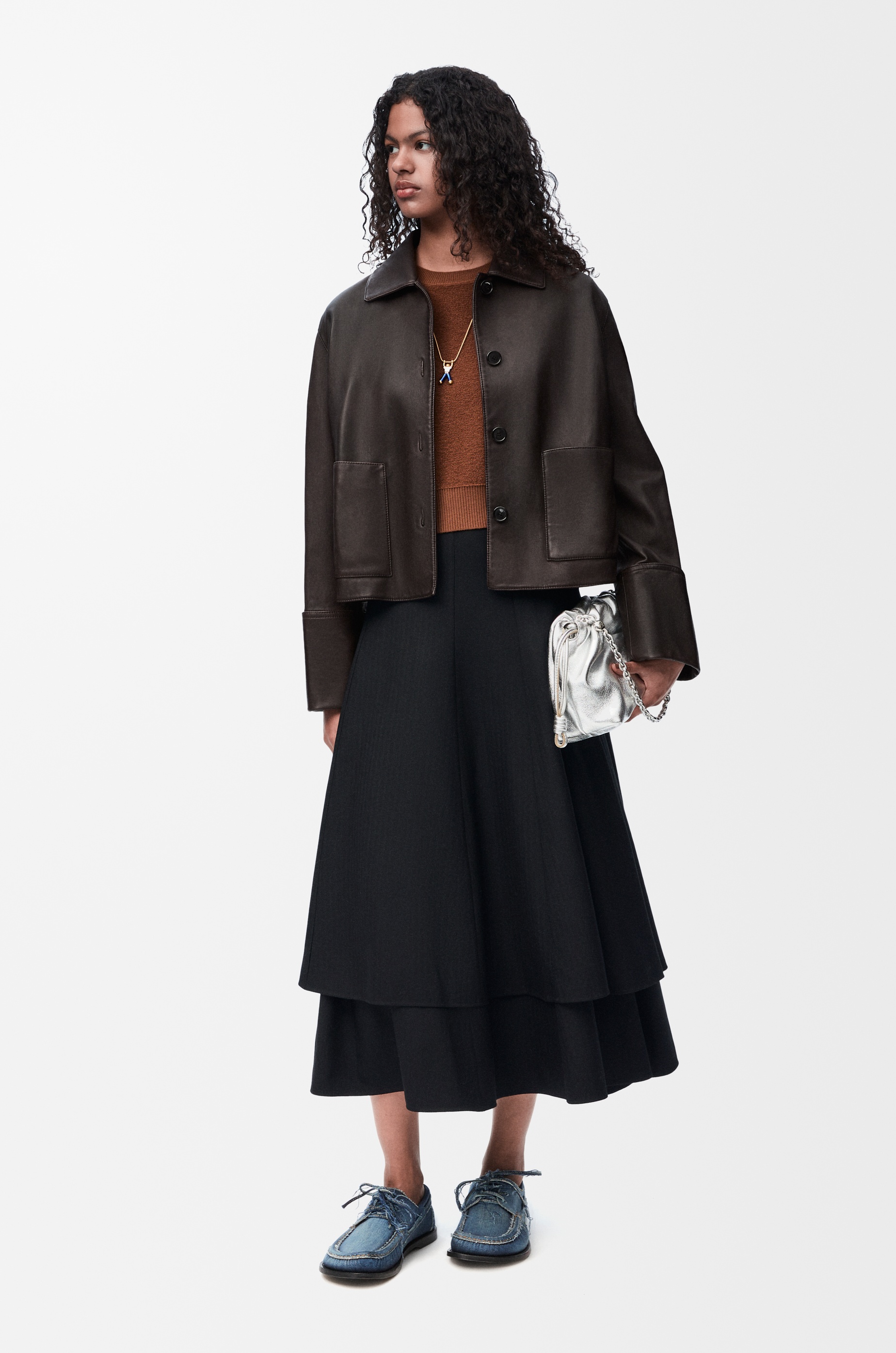 Turn-up jacket in nappa lambskin - 2