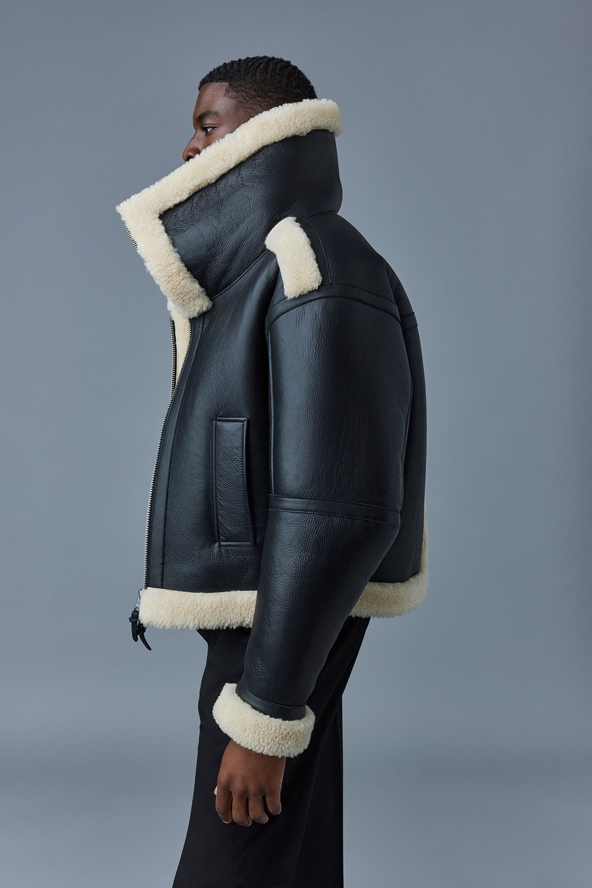 LOTTE Sheepskin jacket with double collar - 6