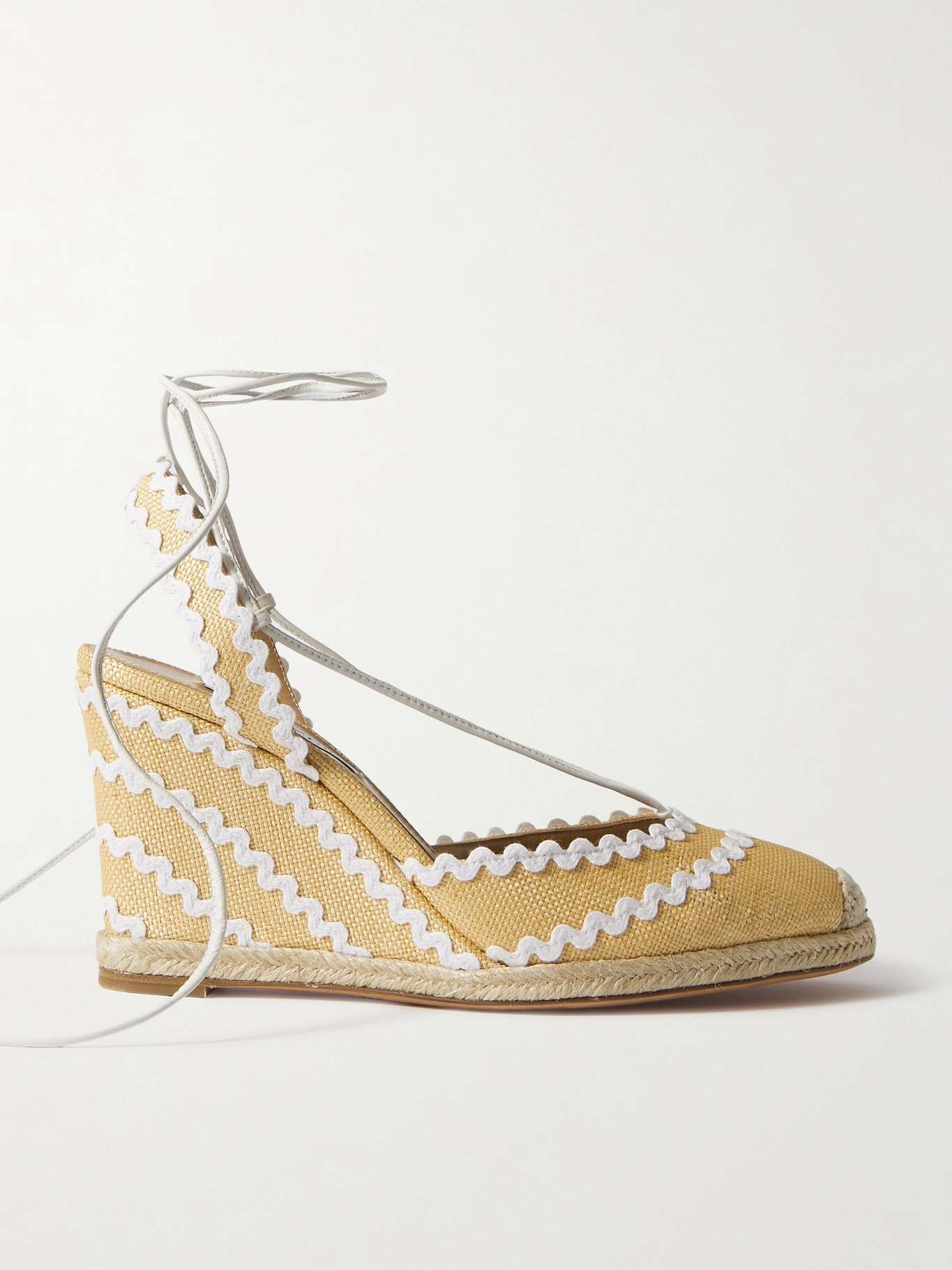 Ric Rac 85 raffia wedge espadrilles - 1