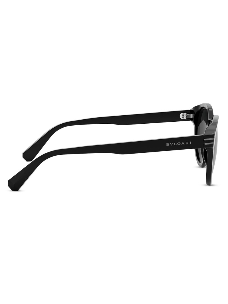 Men's B. Zero1 50MM Round Sunglasses - Black Dark Grey 7