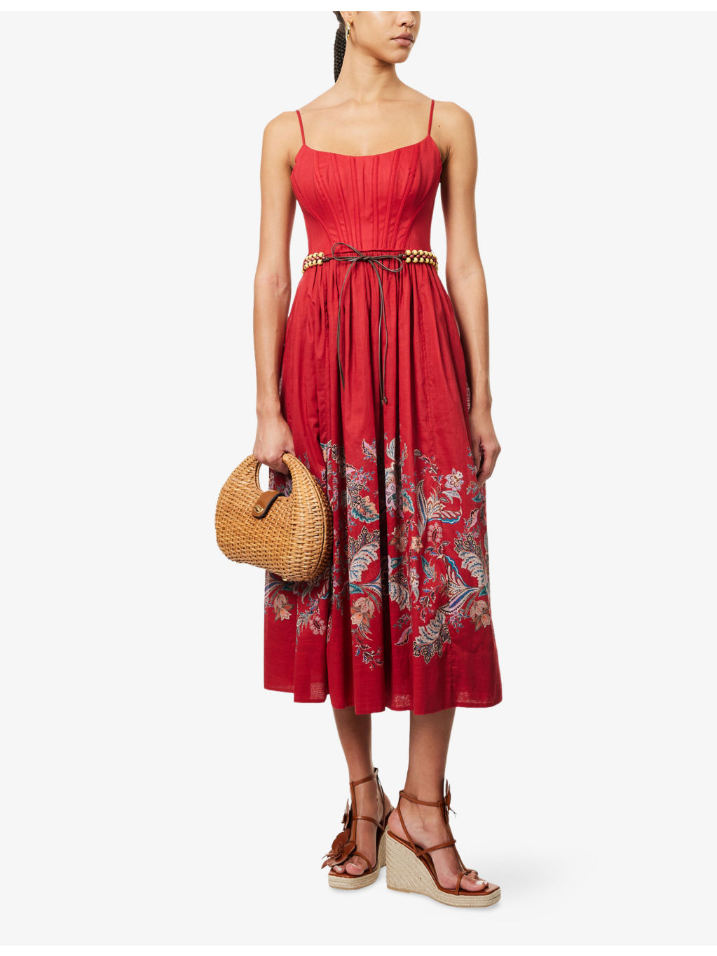Rhiannon Corset Cotton Midi Dress - 2