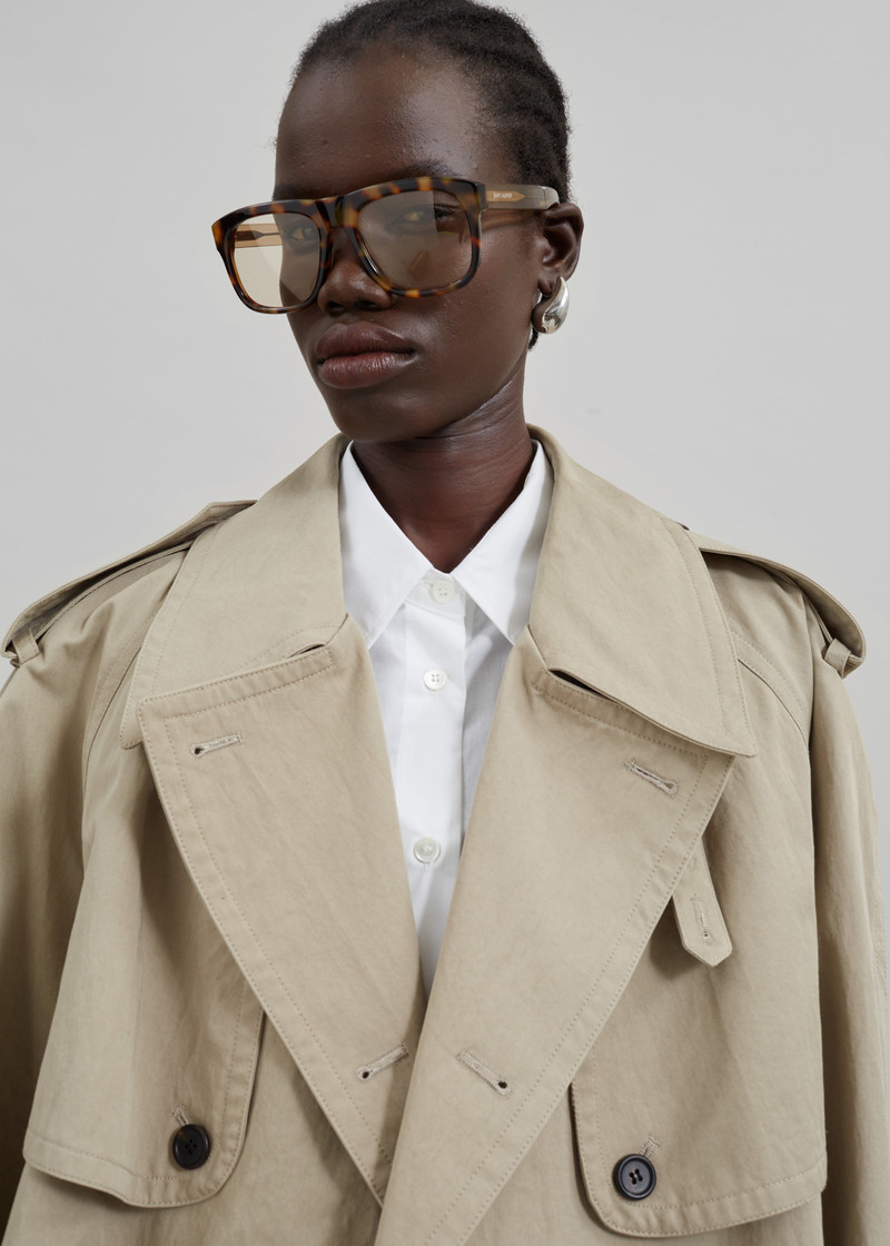 Mads Cropped Trench - Beige 7