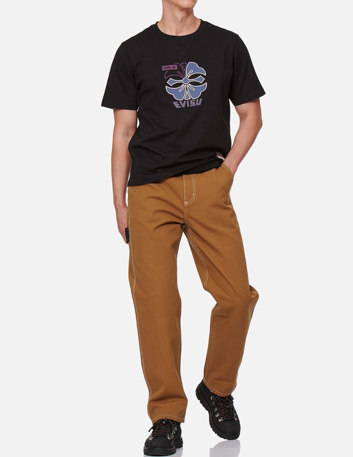 KAMON DENIM APPLIQUÉ WORKER PANTS - 6