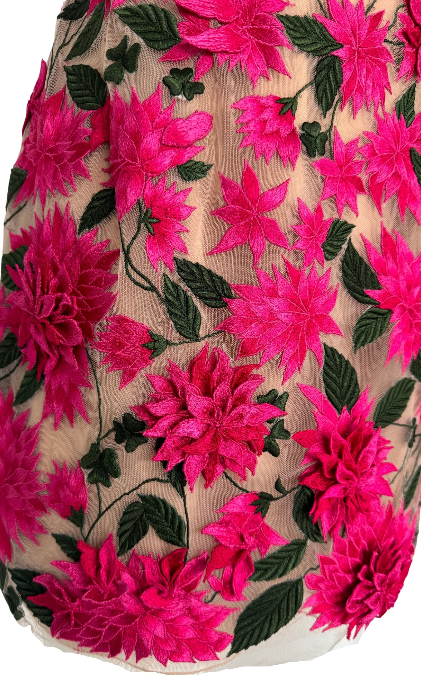 Dahlia Floral-appliqué Mini Dress - 12