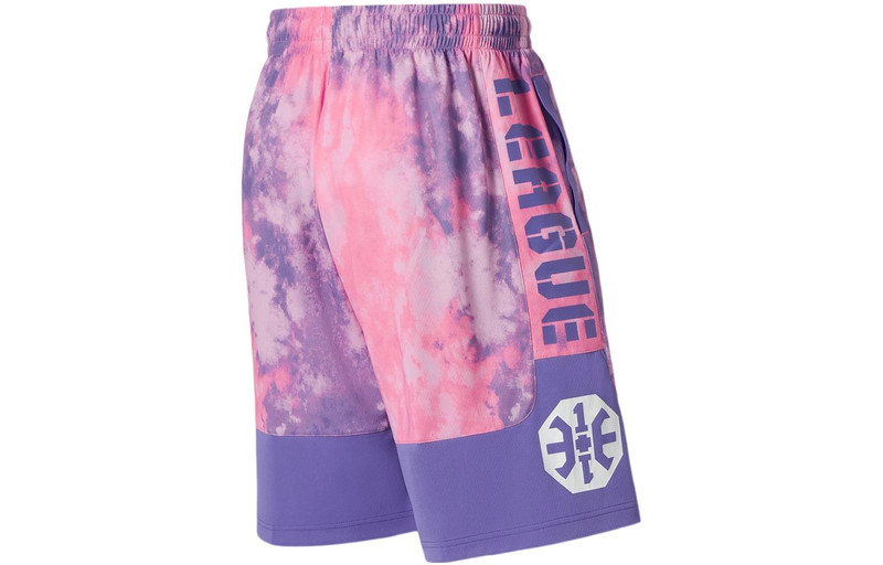 Li-Ning Li-Ning BadFive Logo Basketball Shorts 'Pink Purple' AAPS031-2 outlook