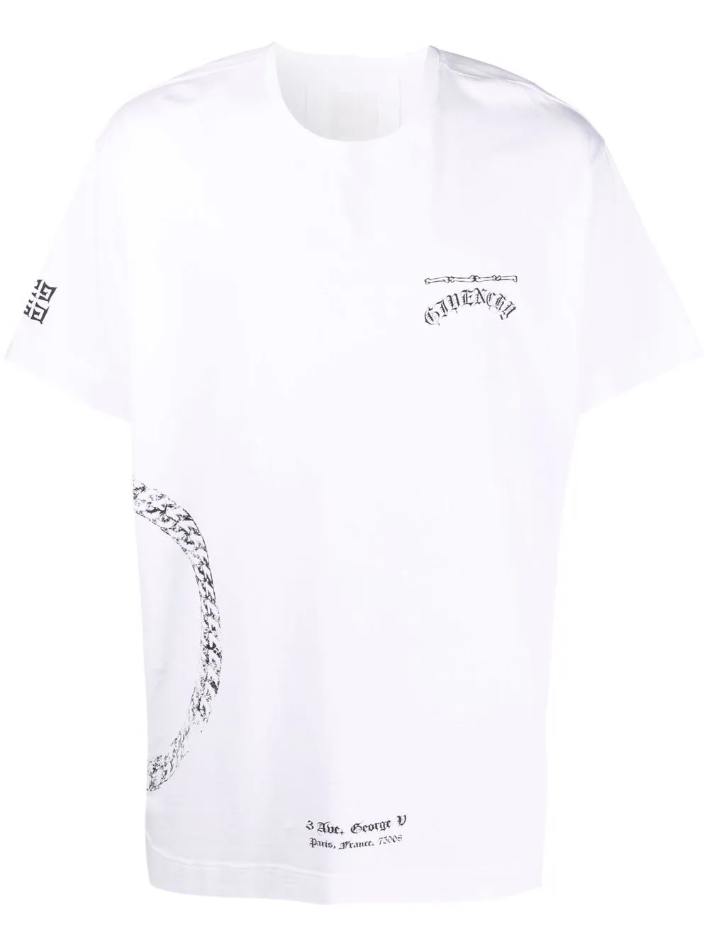 chain logo-print short-sleeve T-shirt - 1