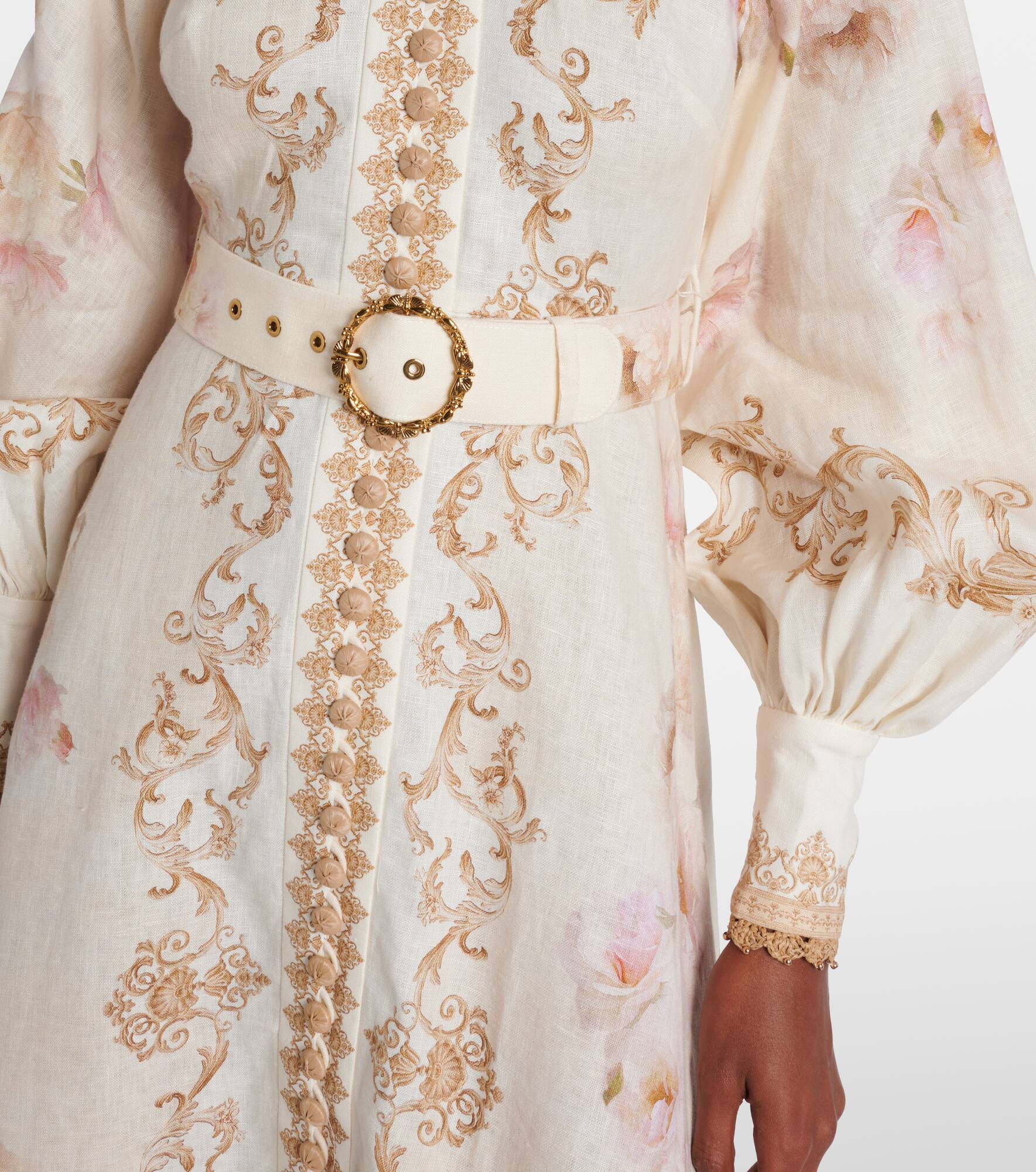Hypnotic printed linen shirt dress - 5
