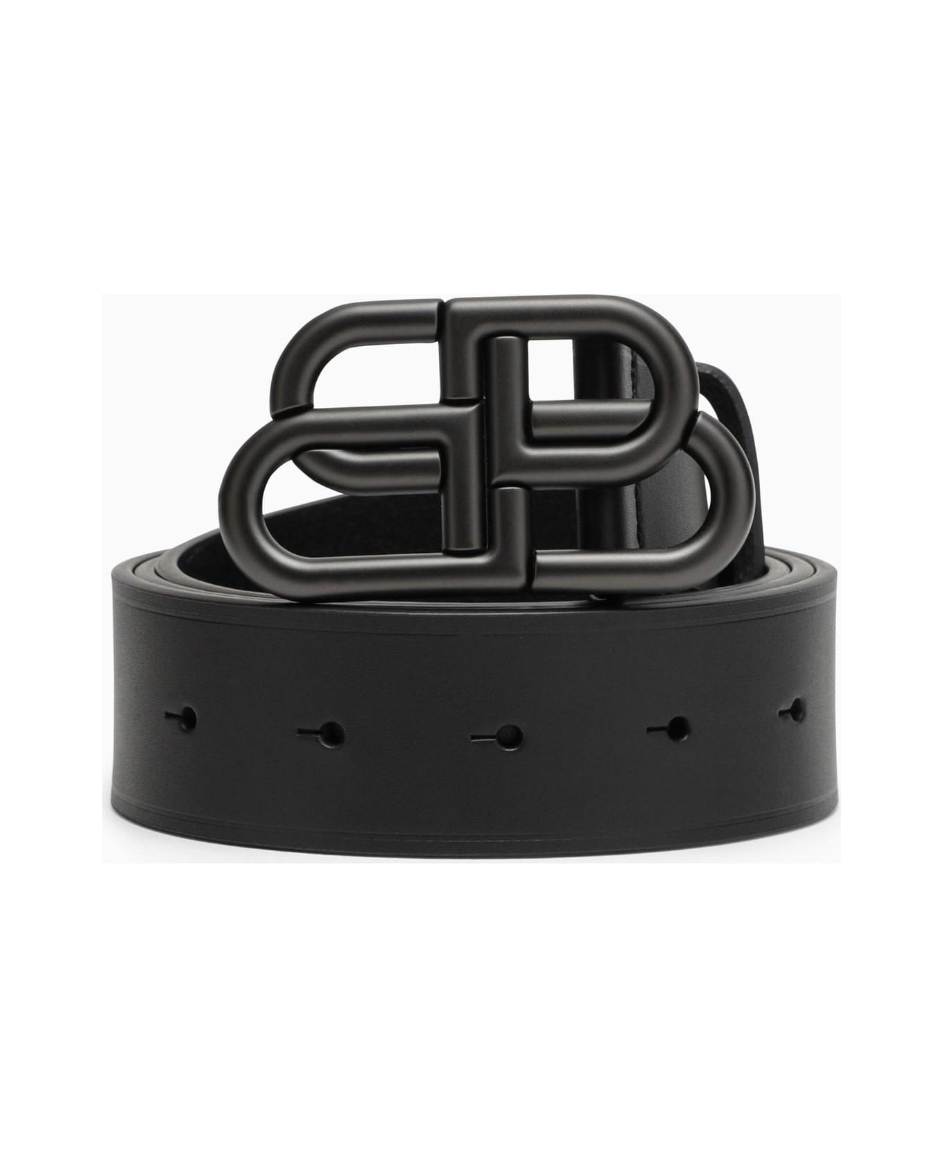 Black Leather Bb Belt - 1