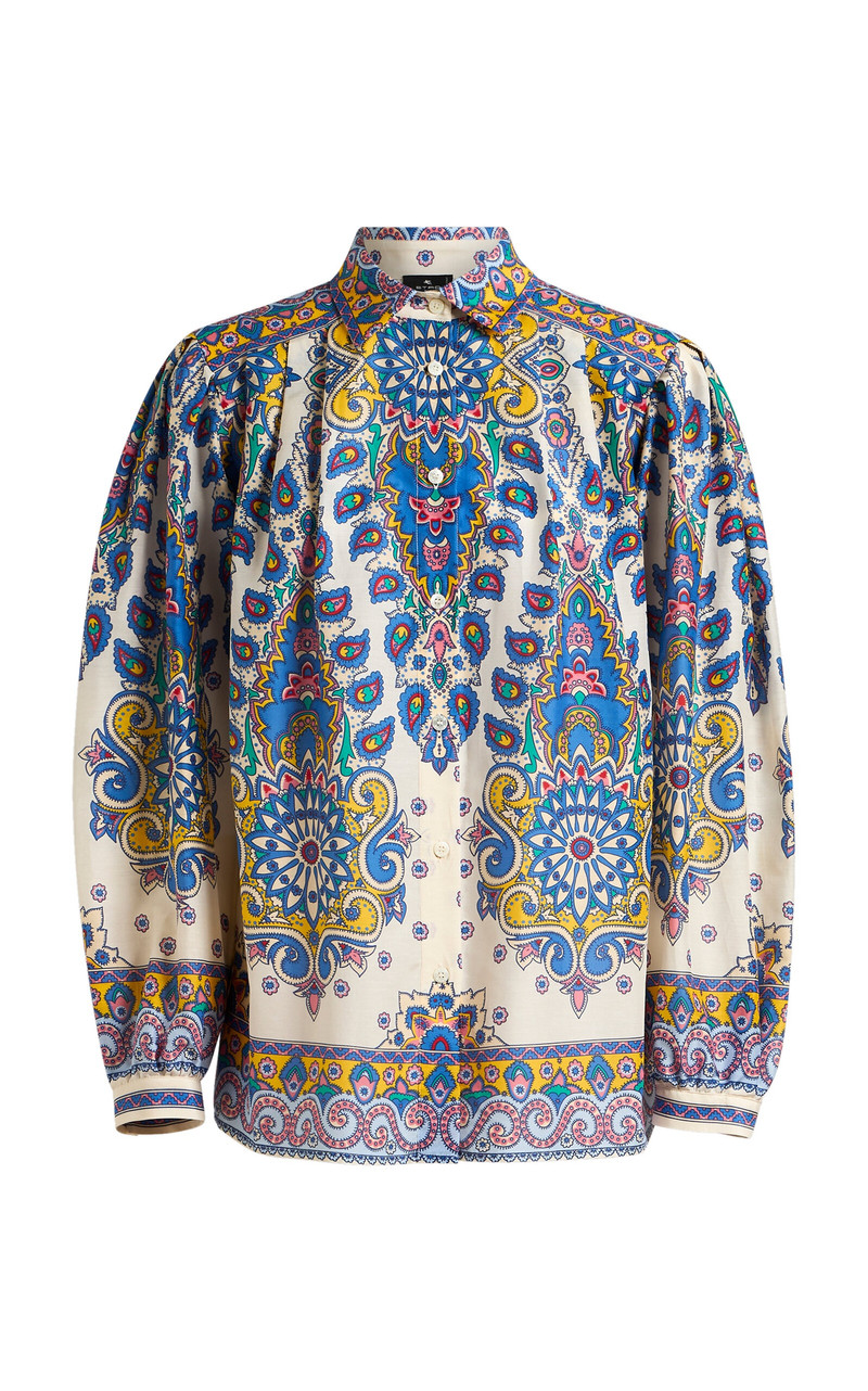 Printed Silk-Cotton Shirt multi - 1