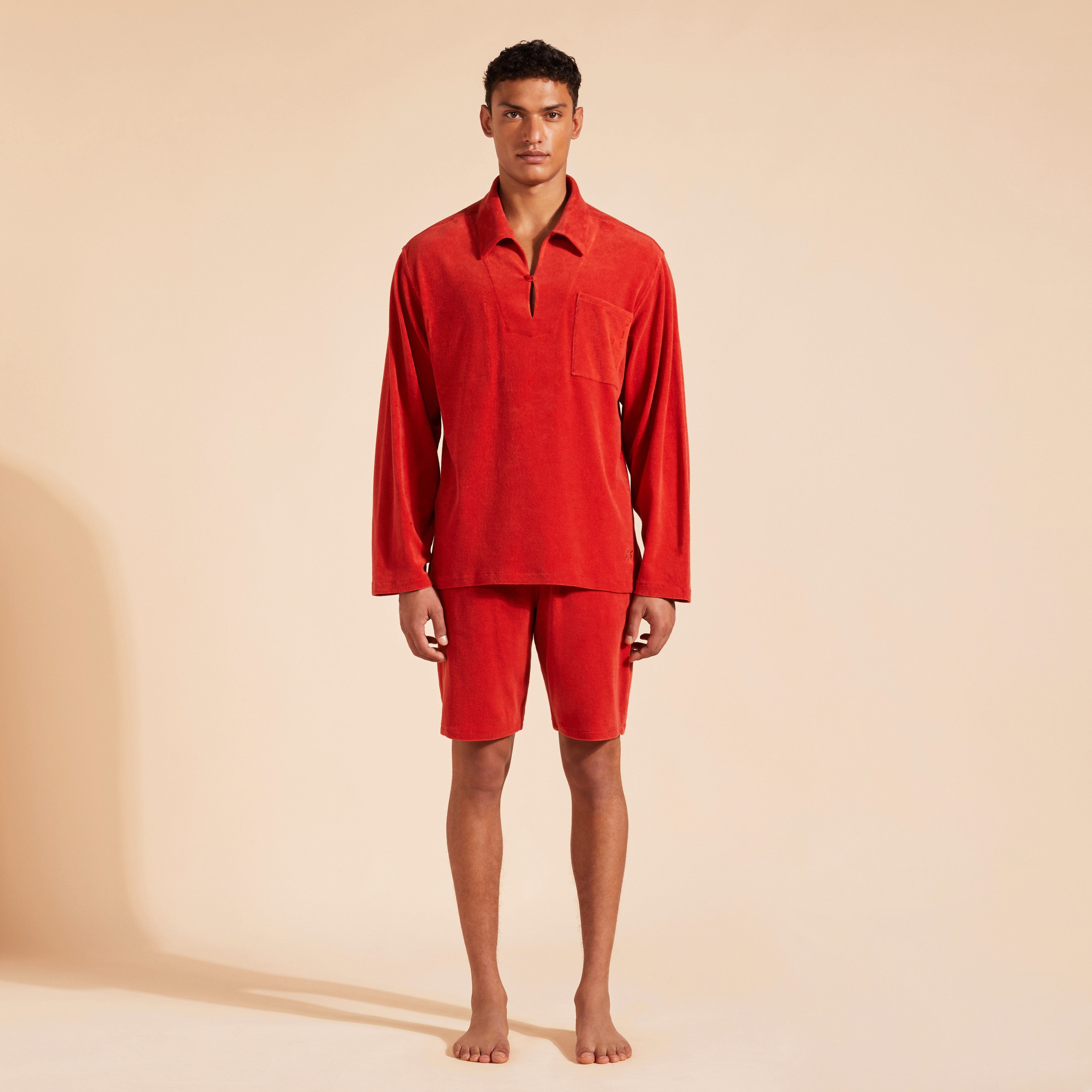 Men Linen Vareuse Solid - 5