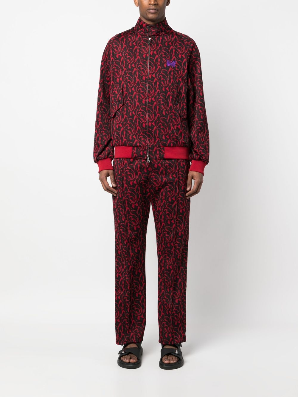 pintuck bold-checked trousers - 2