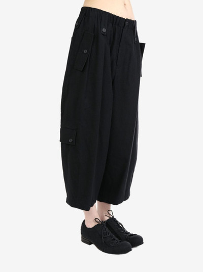 Yohji Yamamoto wide-leg cropped trousers outlook