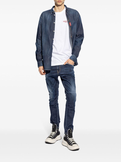 DSQUARED2 logo-patch cotton jeans outlook