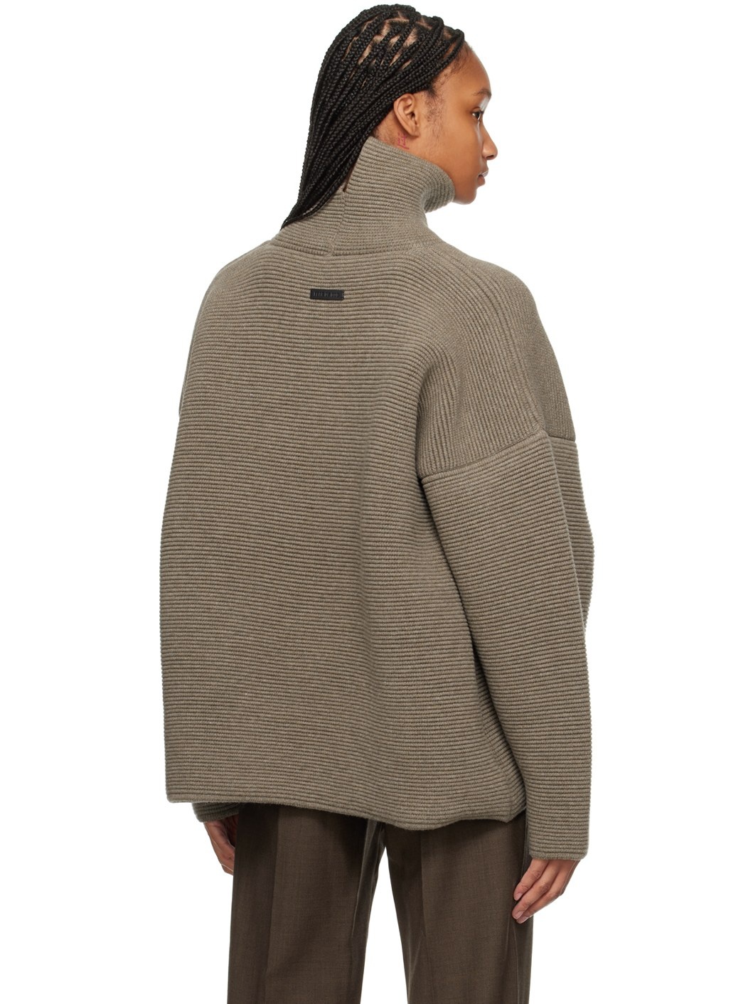 Gray Ottoman Turtleneck - 3