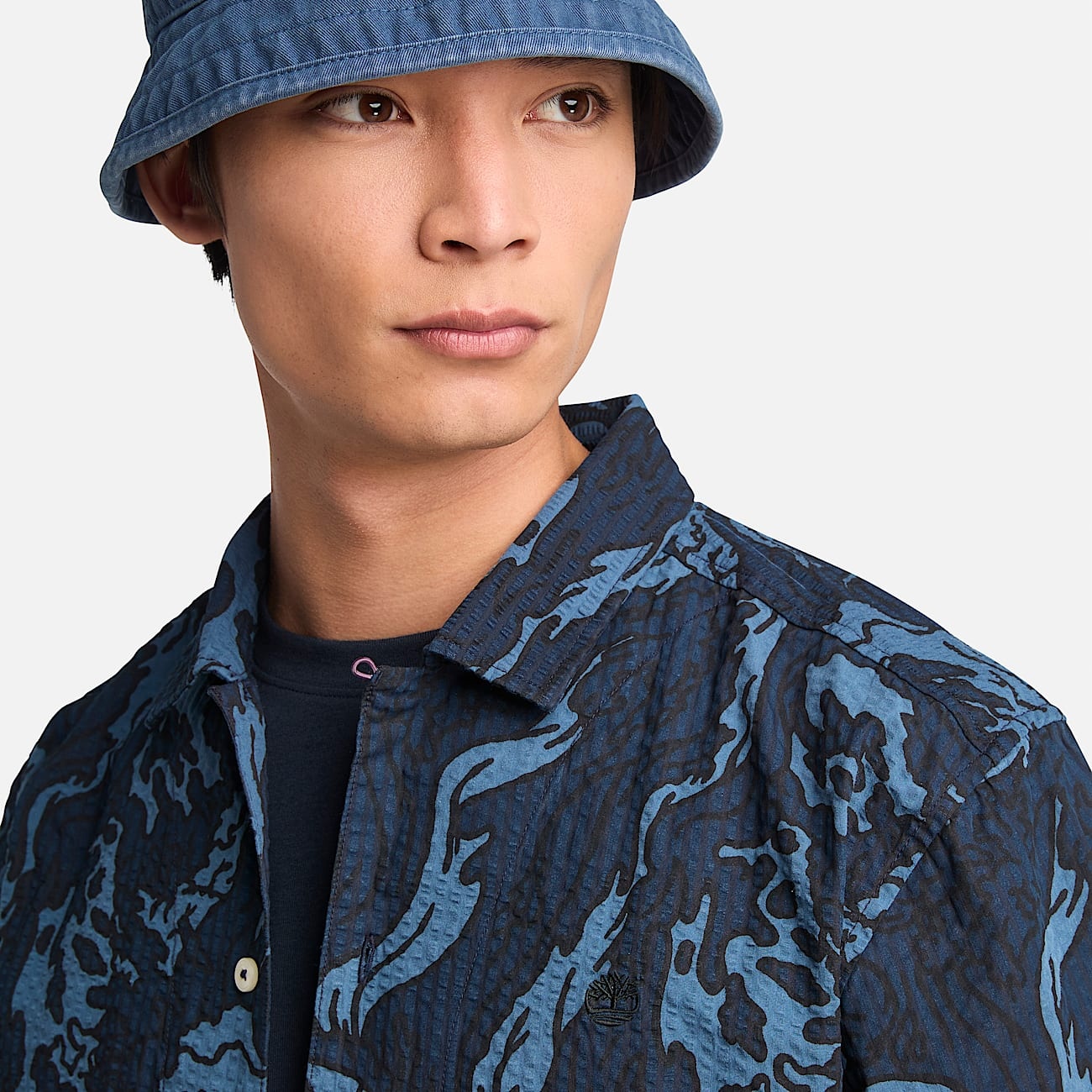 Men's Seersucker Graphic Resort Shirt - 3
