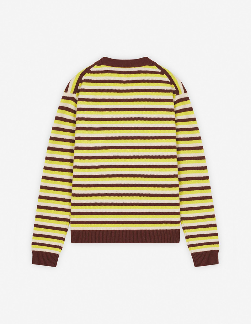 FOX HEAD INTARSIA STRIPED COMFORT CARDIGAN 6