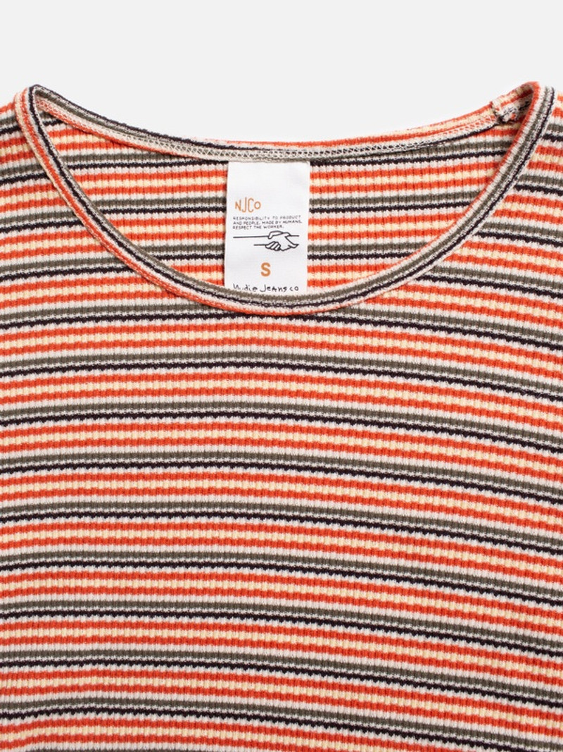 Jessy Striped Rib LS T-Shirt Multi 3