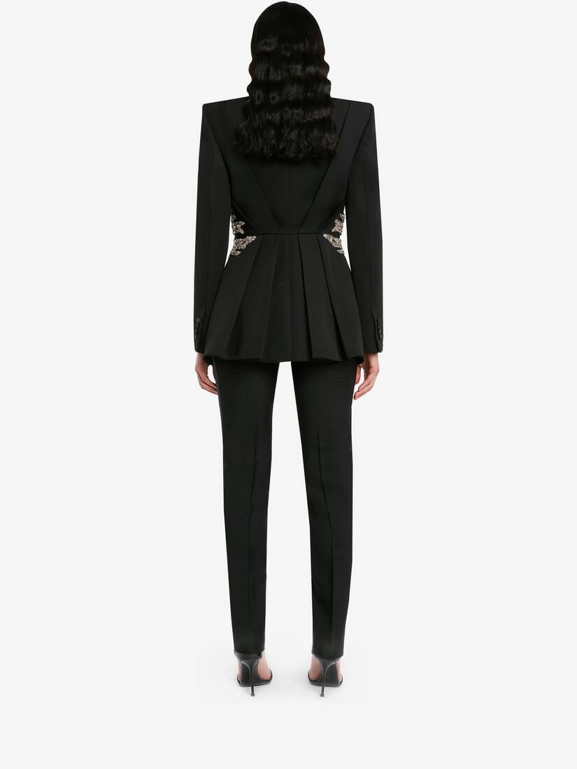 Women's Mycelium Embroidery Kickback Jacket in Black - 4