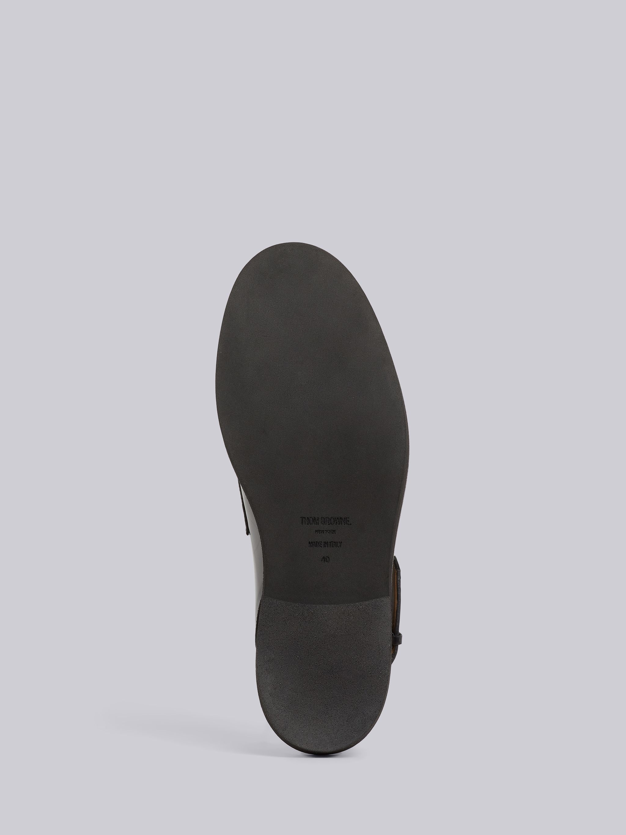 Black Calf Leather Micro Sole Slingback Penny Loafer - 5