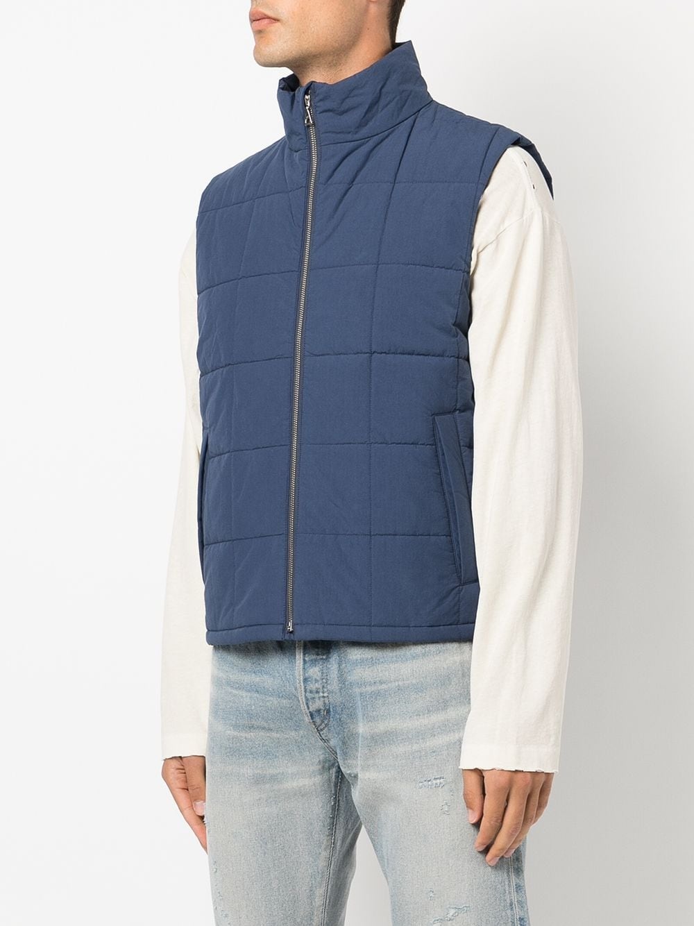 zip-up puffer vest - 3