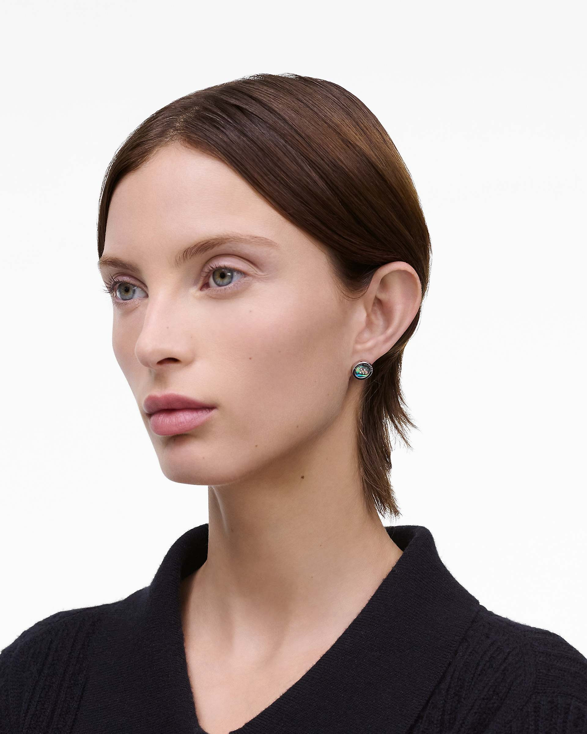 THE BUTTON ABALONE STUD EARRINGS - 2