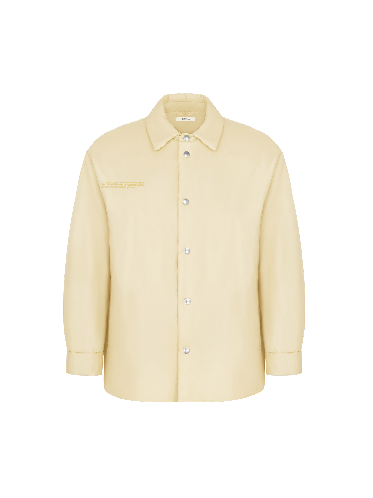 Mens Flower-Warmth Padded Overshirt - Rind Yellow - 1