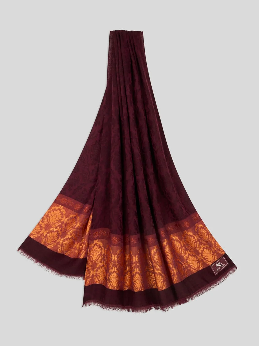 WOOL-BLEND JACQUARD SCARF - 1