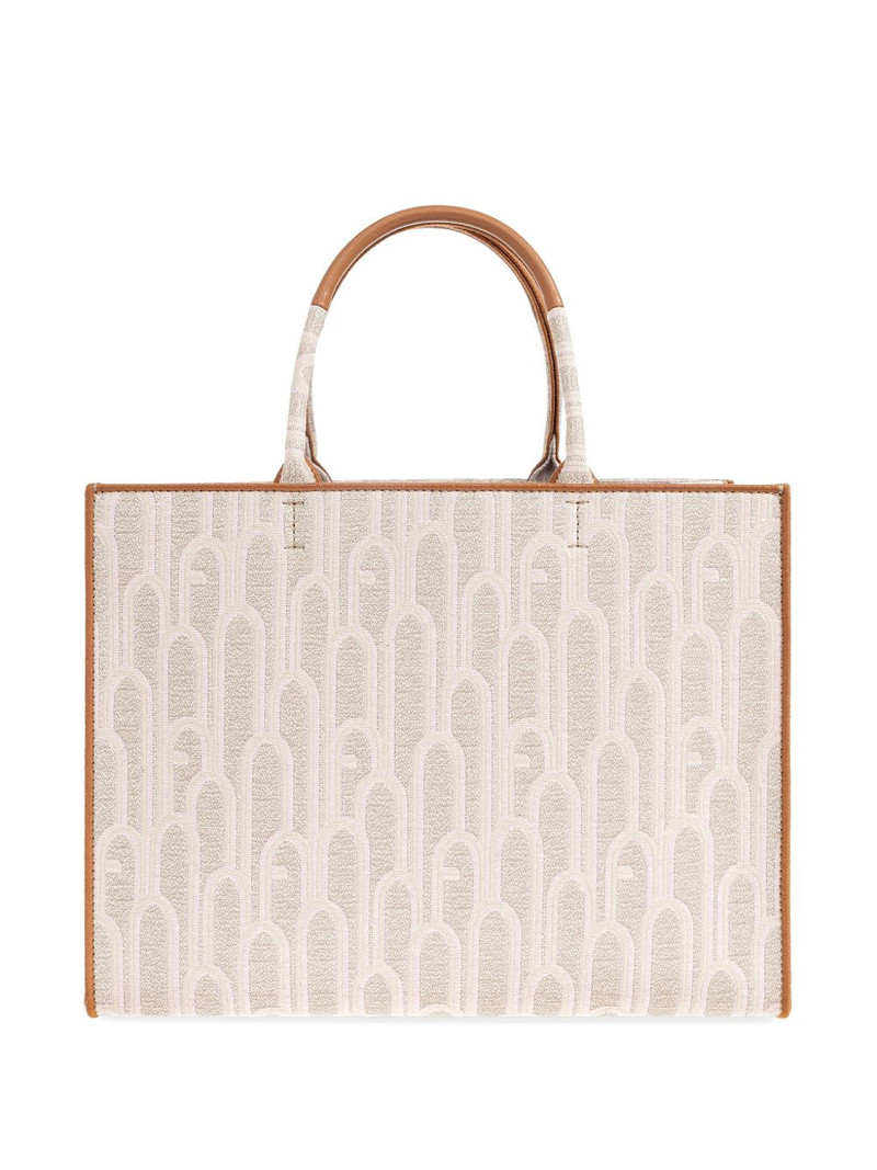 patterned handle tote bag 3