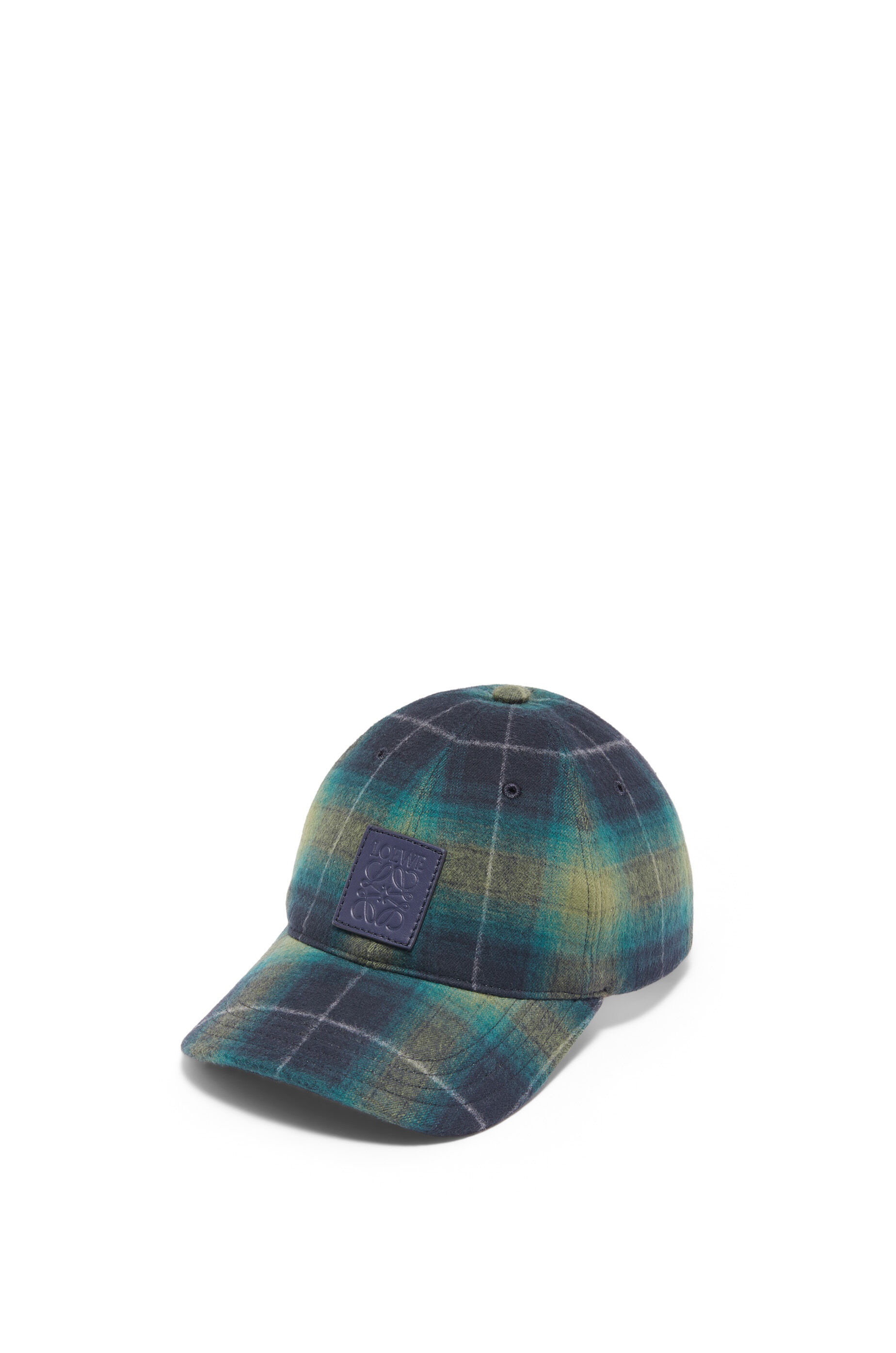 Patch cap in tartan wool - 1