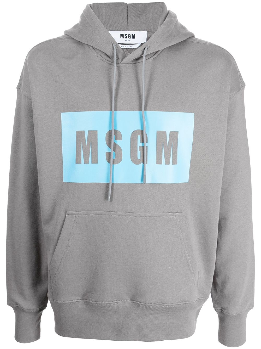 logo print hoodie - 1