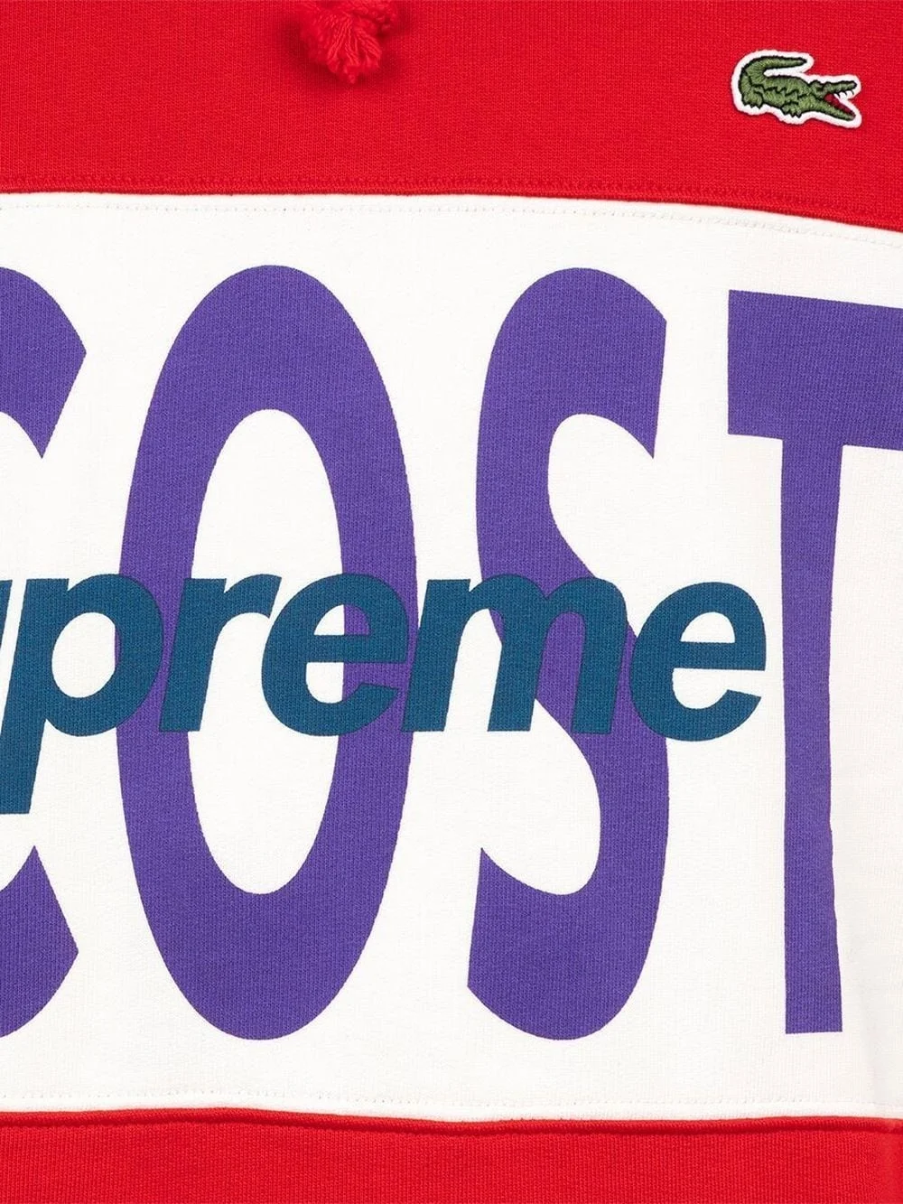 Supreme Lacoste Logo Panel Hoodie - SU7929 | REVERSIBLE