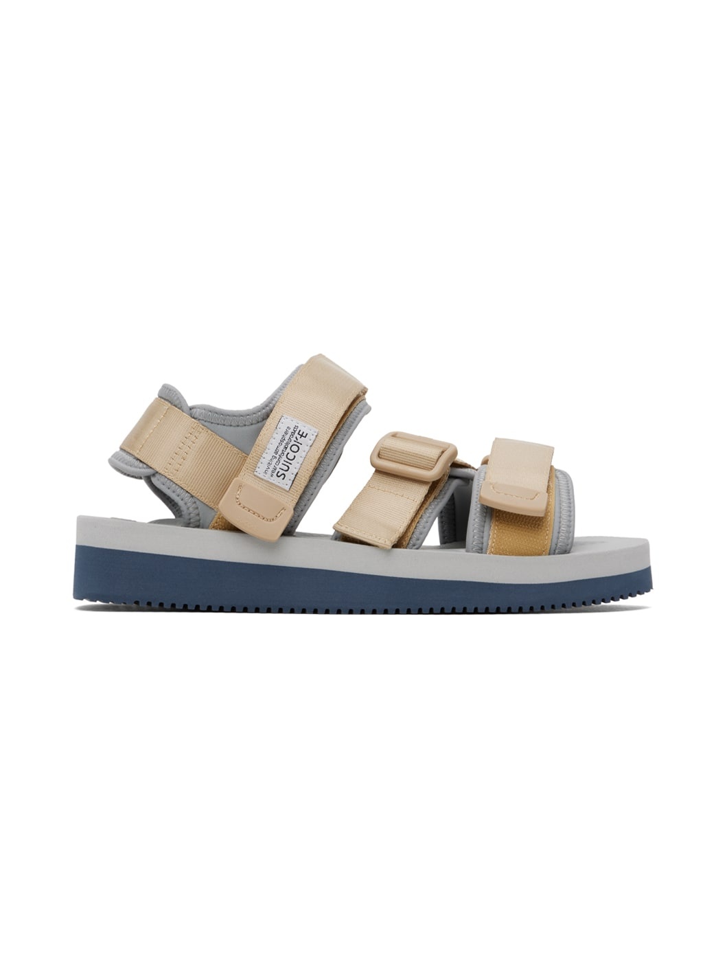 Beige & Gray KISEE-V Sandals - 1