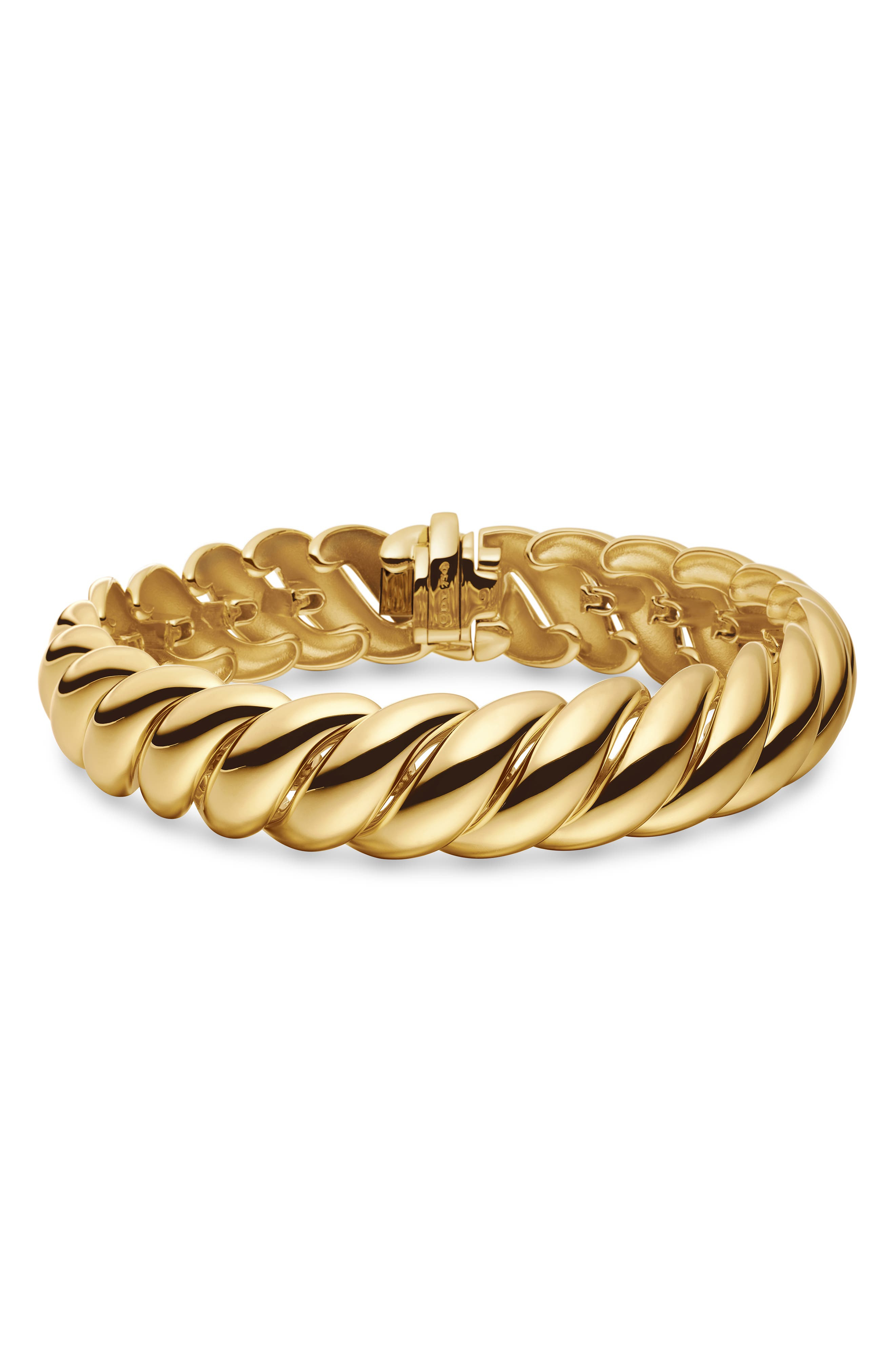 David Yurman Sculpted Cable Bracelet in 18K Yellow Gold, 14mm at Nordstrom - 5