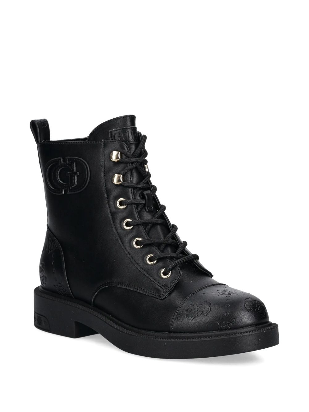 logo-embellished lace-up boots - 2