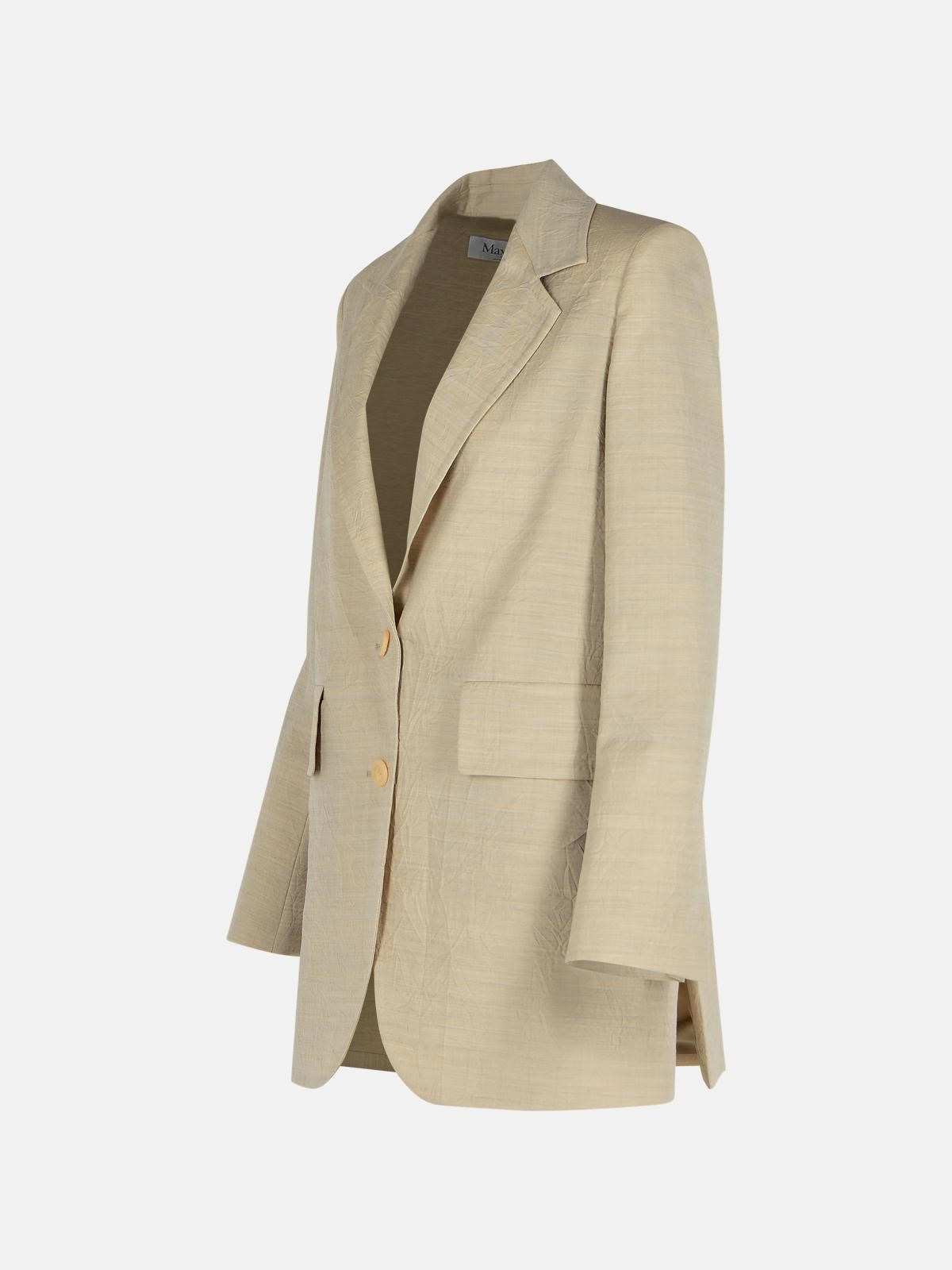 'ACACIA' BEIGE VIRGIN WOOL JACKET - 2