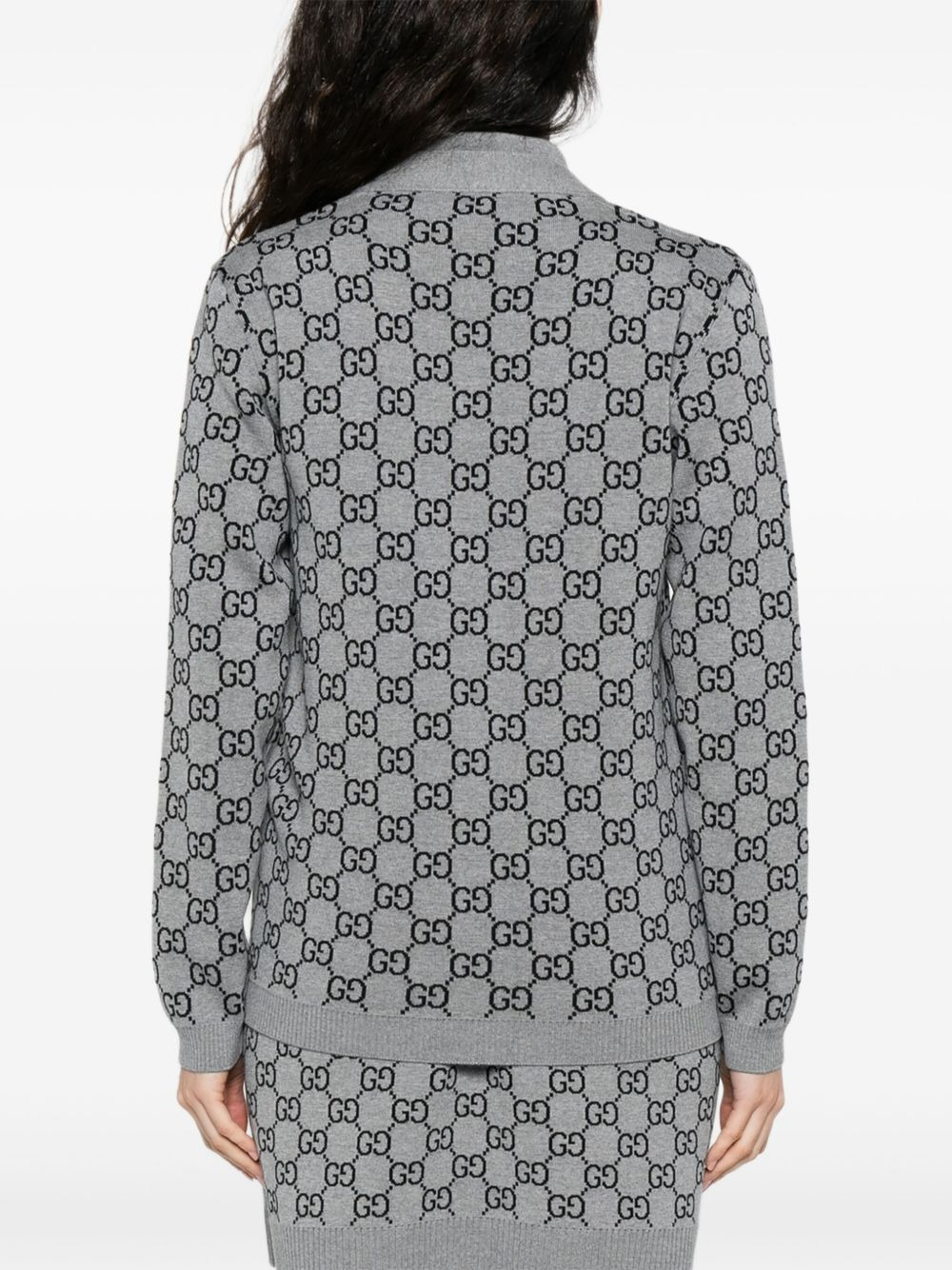 GG-monogram cardigan - 4