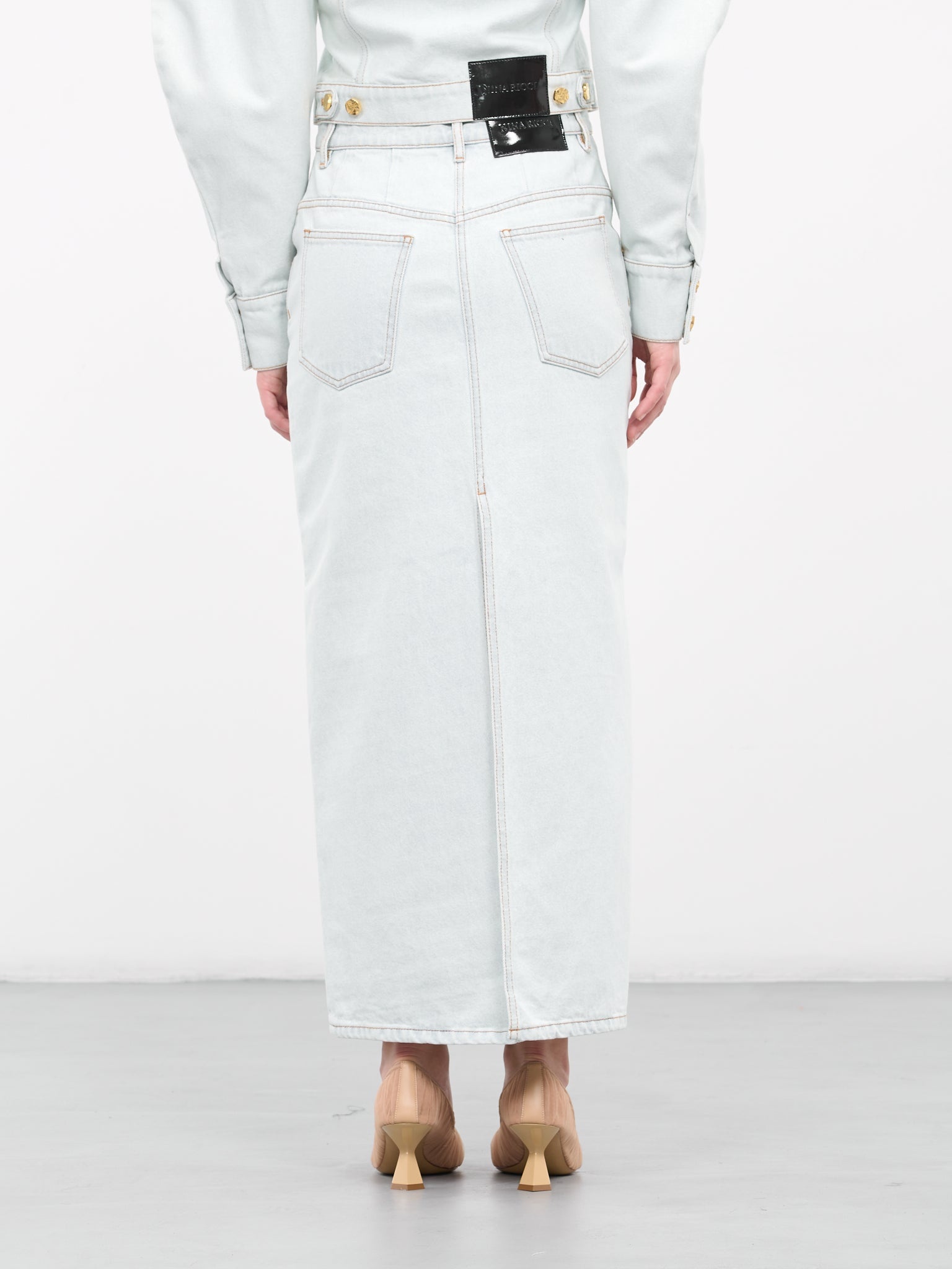 Long Denim Skirt - 3