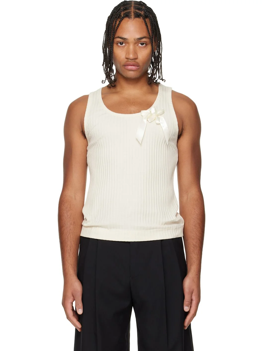 Off-White Ribbon Daisy Tank Top - 1