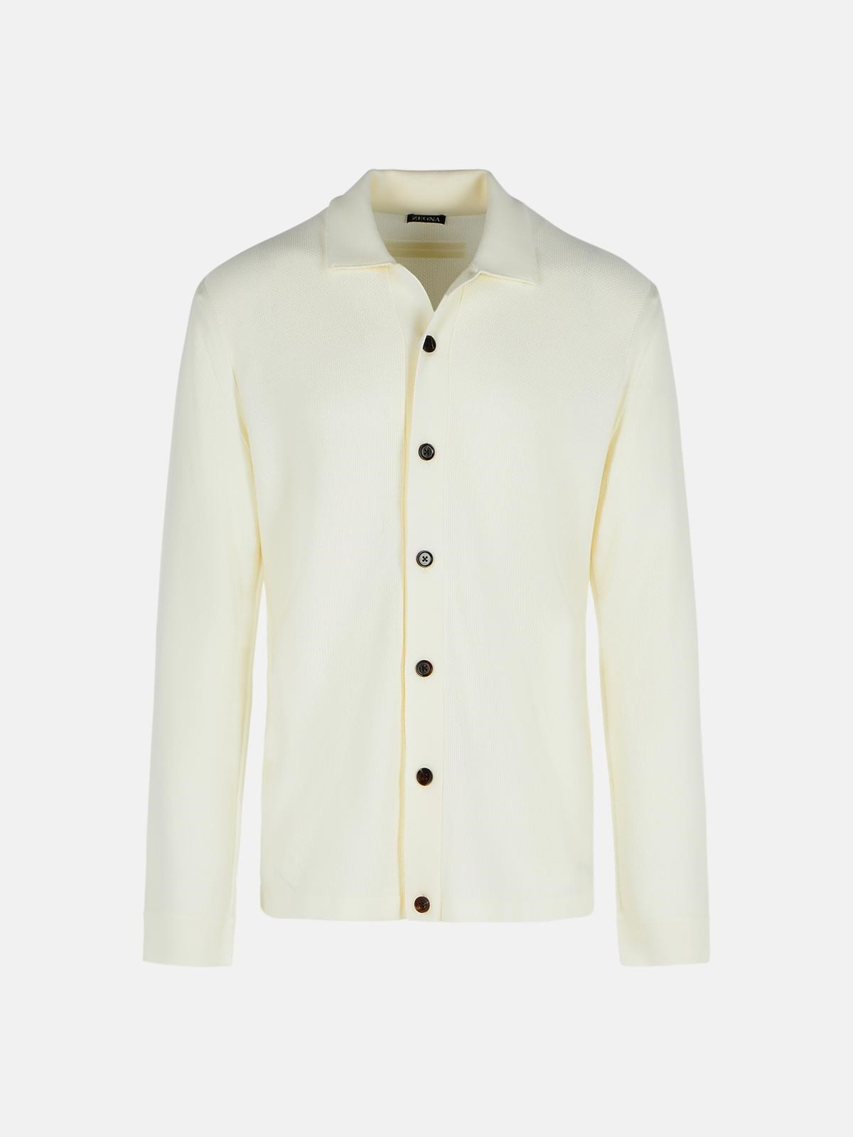 IVORY WOOL SWEATER - 1