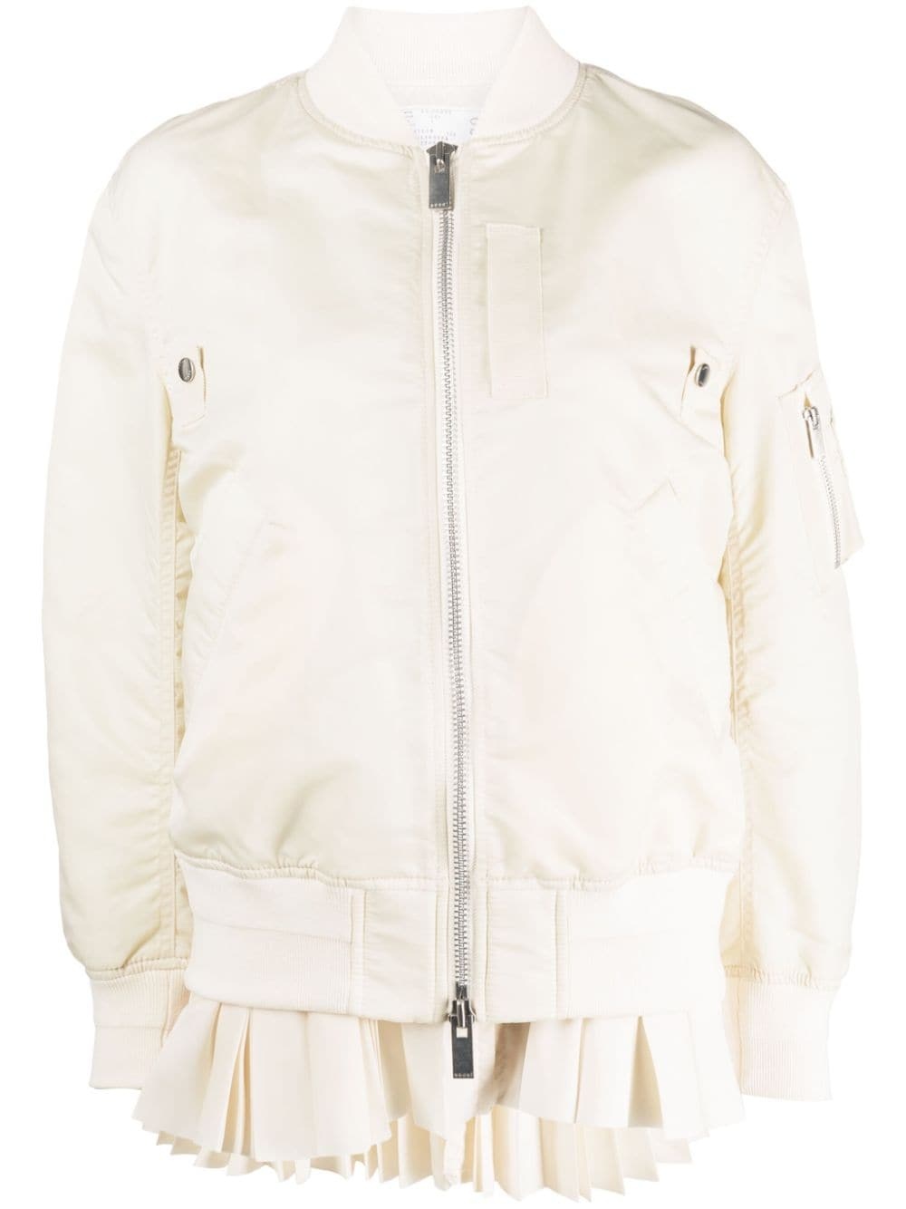 zip-up pleated jacket