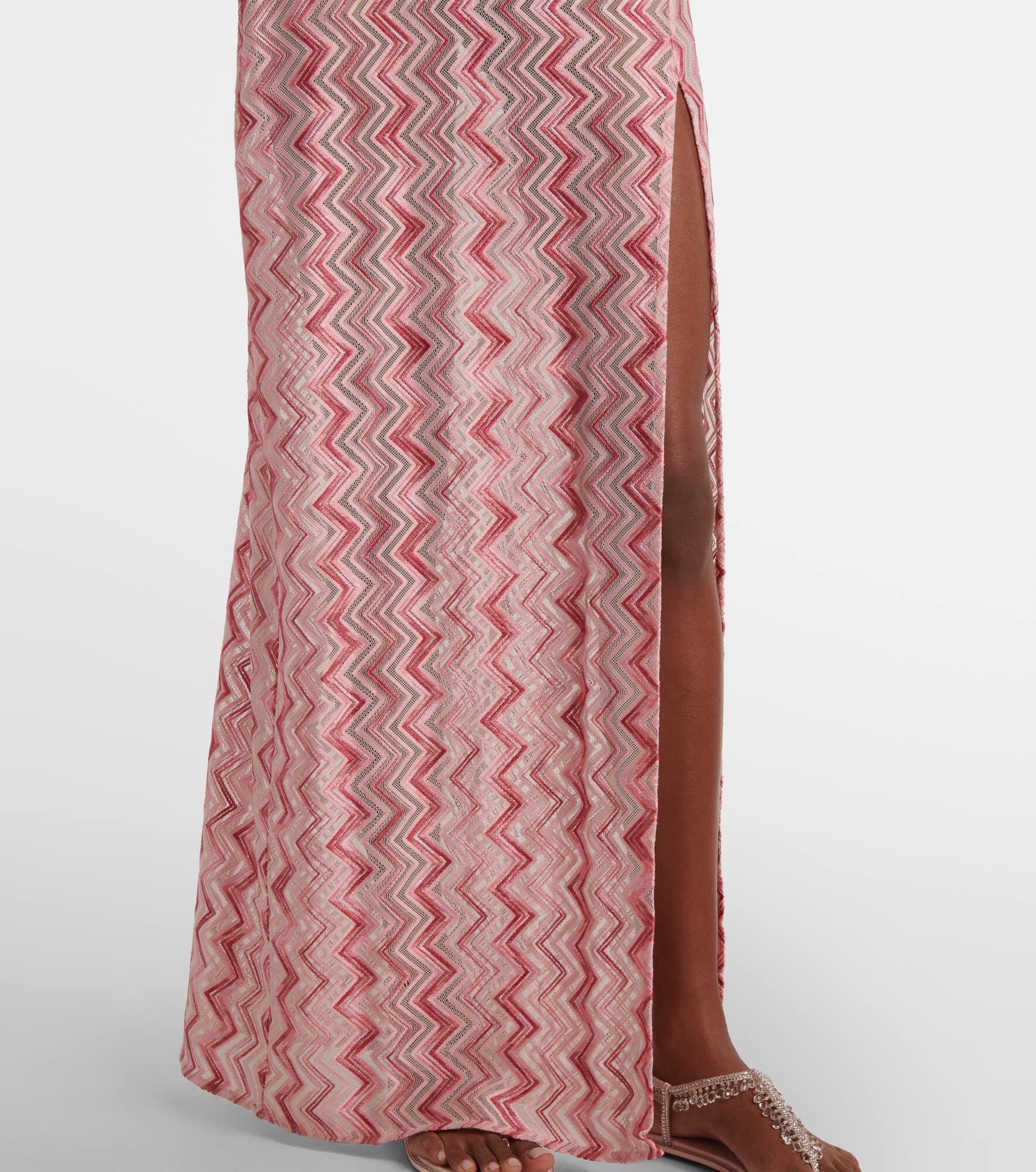 Zig Zag lamé maxi dress - 5