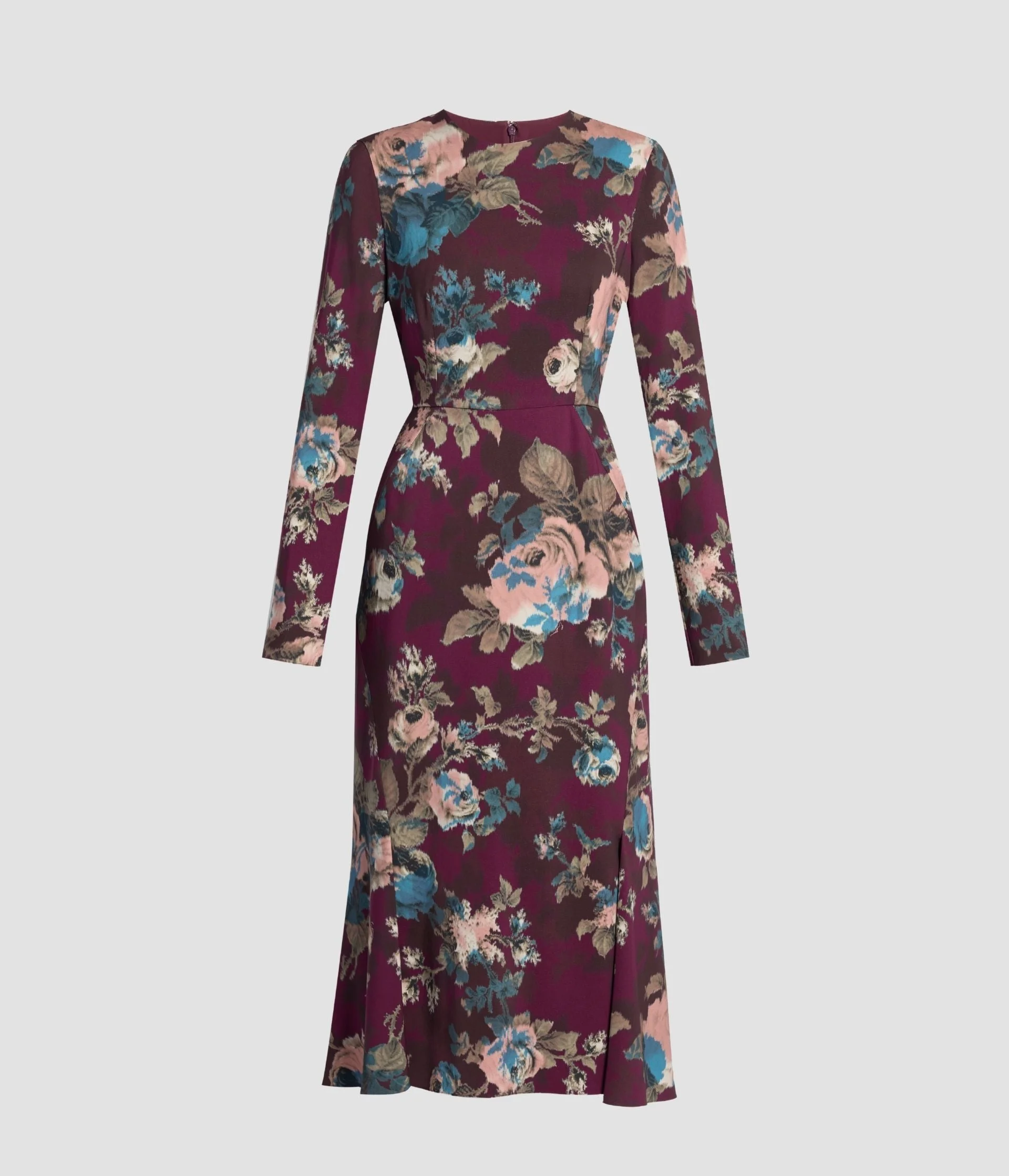 FLORAL CADY LONG SLEEVE MIDI DRESS - 1