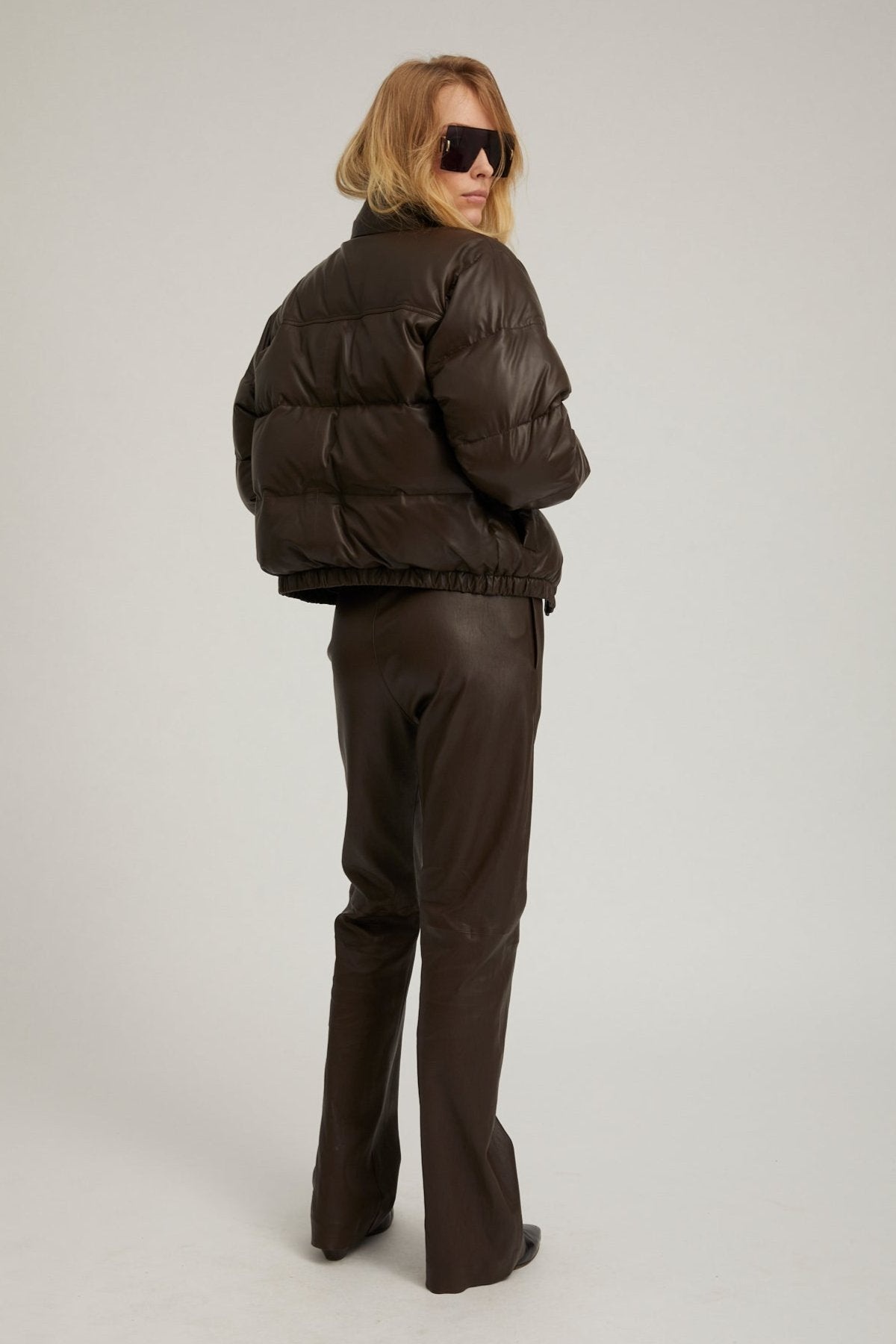 AMERICANO LEATHER PUFFER - 5