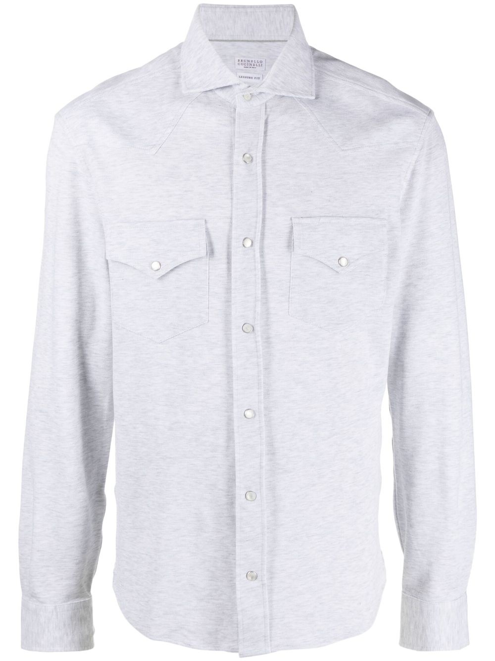 chest-pocket cotton shirt - 1