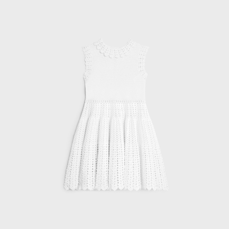 CELINE mini dress IN cotton crochet outlook