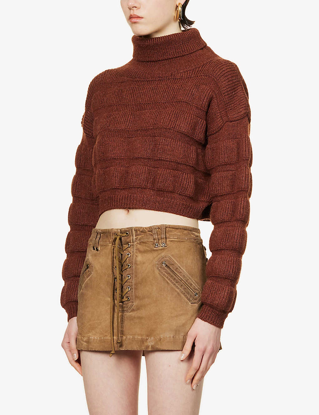 Turtleneck relaxed-fit wool-blend knitted jumper - 3