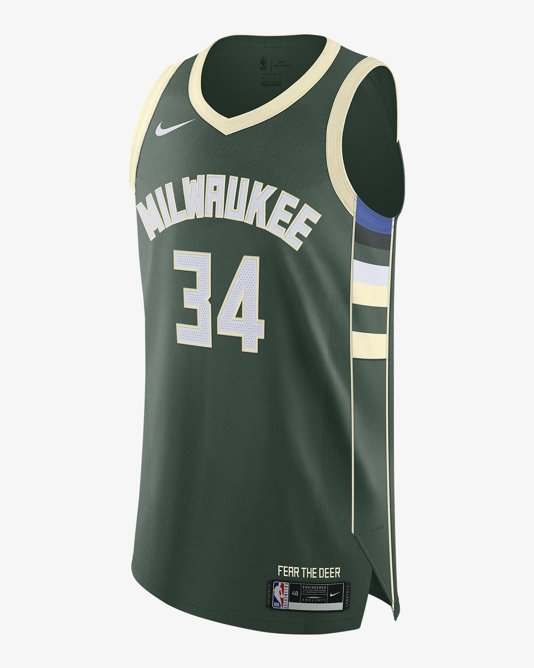 Giannis Antetokounmpo Bucks Icon Edition 2020 Men's Nike NBA Authentic Jersey - 1