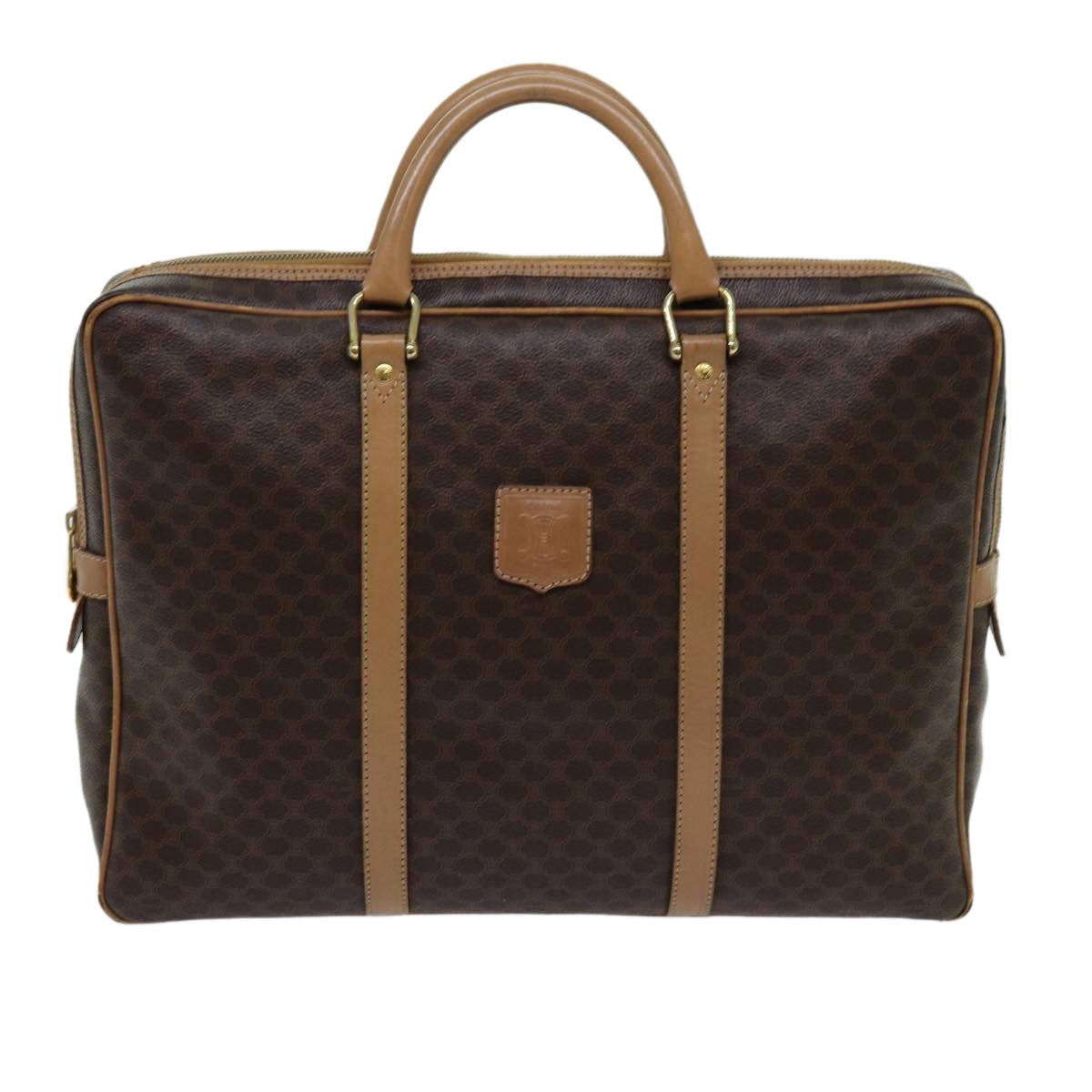 CELINE Macadam Canvas Hand Bag Pvc Brown - 13