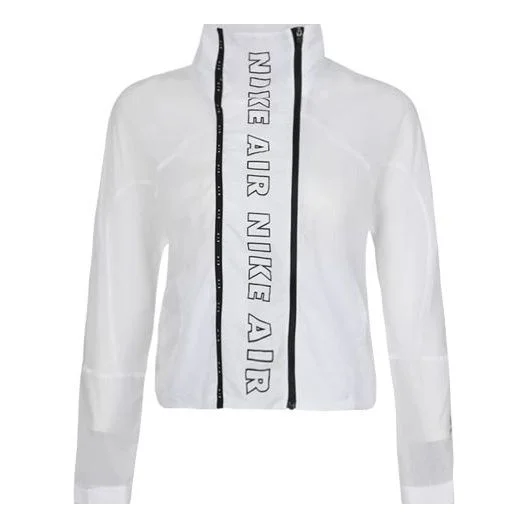 (WMNS) Nike Air Full-length zipper Cardigan Running Jacket White CJ1875-100 - 1