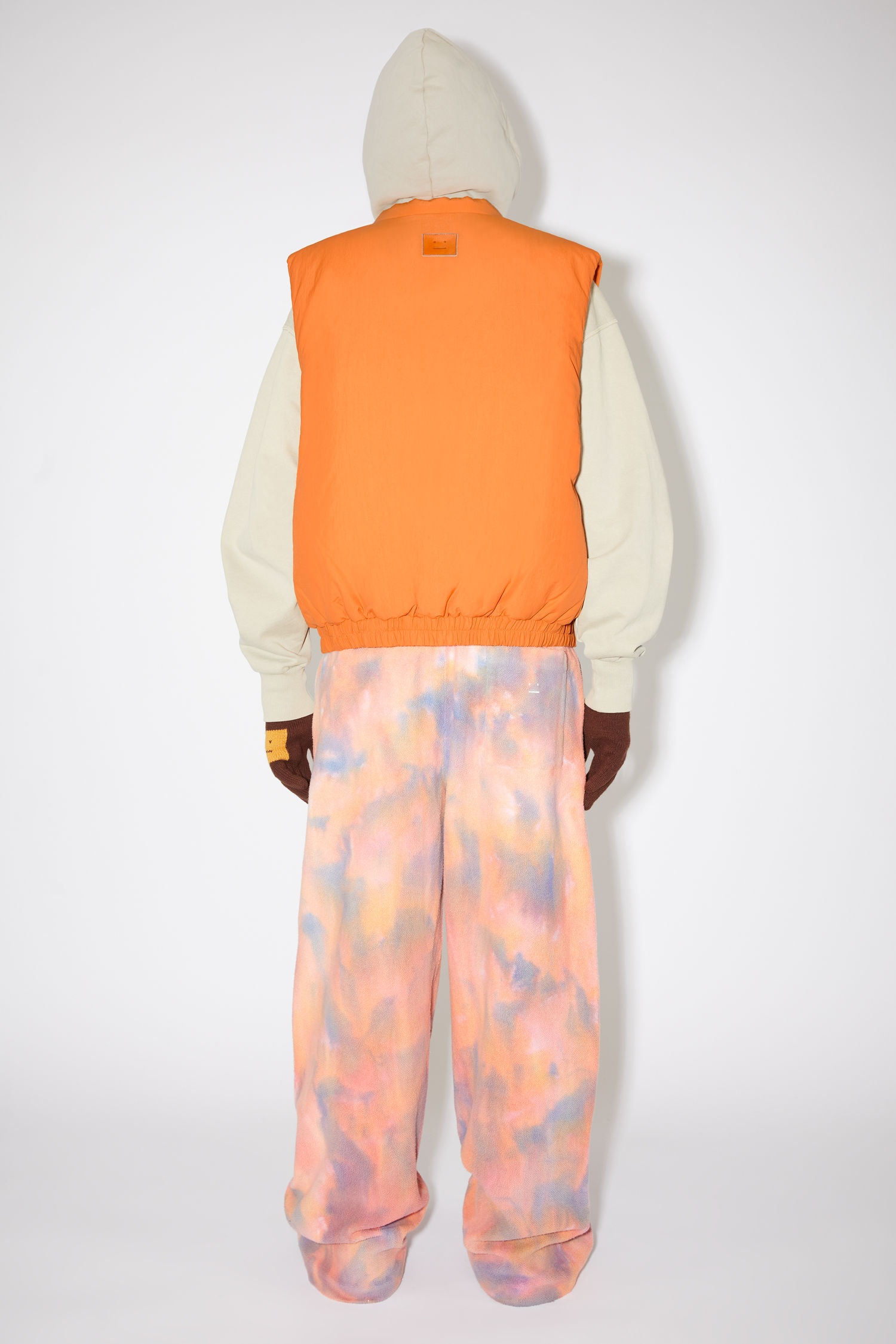 Padded nylon vest - Pumpkin orange - 3